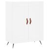 vidaXL Buffet haut Blanc 69,5x34x180 cm Bois d'ing&eacute;nierie