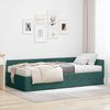 vidaXL Cadre de lit d'angle avec matelas Autre 2 pcs Vert tissu