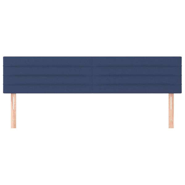 vidaXL Têtes de lit 2 pcs Bleu 100x5x78/88 cm Tissu