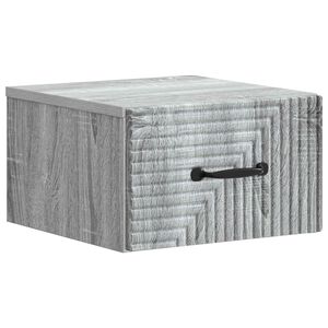 vidaXL Cabinet de chevet mural Sonoma gris 34,5 x 33 x 20 cm