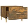 vidaXL Table basse Ch&ecirc;ne fum&eacute; 50x50x40 cm Bois d'ing&eacute;nierie