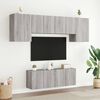 vidaXL Unit&eacute;s murales TV 6 pcs sonoma gris bois d'ing&eacute;nierie