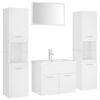 vidaXL Ensemble de meubles de salle de bain Blanc Agglom&eacute;r&eacute;