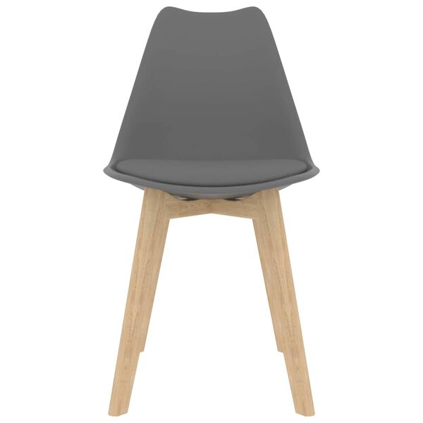 vidaXL Chaises à manger lot de 2 Gris Plastique