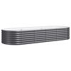 vidaXL Lit sur&eacute;lev&eacute; de jardin Acier galvanis&eacute; Anthracite