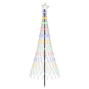 vidaXL Arbre de No&euml;l LED 180 cm 230 LED Multicolore Fer Noir