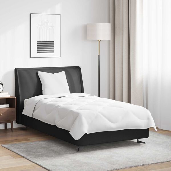 vidaXL Duvet d'&eacute;t&eacute; simple avec oreiller 2 pcs Blanc Microfibre