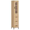vidaXL Buffet haut Ch&ecirc;ne sonoma 34,5x34x180 cm Bois d'ing&eacute;nierie