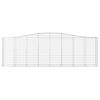 vidaXL Paniers à gabions arqués 20 pcs 400x50x120/140 cm Fer galvanisé