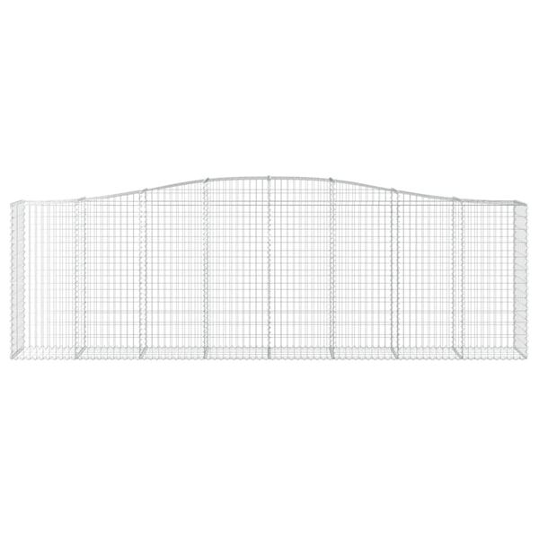 vidaXL Paniers à gabions arqués 20 pcs 400x50x120/140 cm Fer galvanisé