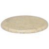 vidaXL Dessus de table Cr&egrave;me &Oslash;40x2,5 cm Marbre