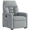 vidaXL Fauteuil inclinable &eacute;lectrique gris clair tissu