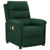 vidaXL Fauteuil électrique de massage Vert foncé Tissu