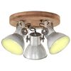vidaXL Plafonnier industriel 25 W Argent&eacute; 42x27 cm E27