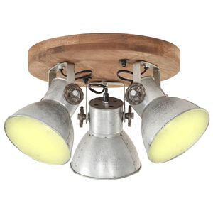 vidaXL Plafonnier industriel 25 W Argent&eacute; 42x27 cm E27
