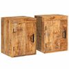 vidaXL Table de chevet 2 pc Marron 35 x 33 x 48 cm