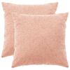 vidaXL Housse de coussin 2 pc HEERLEN Rose 55 x 55 cm Boucl&eacute;