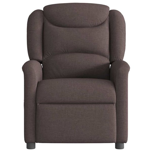 vidaXL Fauteuil inclinable Marron fonc&eacute; Tissu