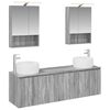 vidaXL Ensemble d'armoire de salle de bain 5 pc Sonoma gris