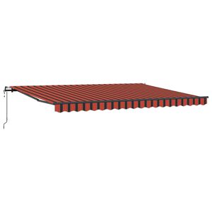 vidaXL Auvent r&eacute;tractable automatique 450x350 cm Orange et marron