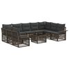 vidaXL Ensemble de canap&eacute; de jardin 10 pcs Gris polyrotin