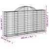 vidaXL Paniers &agrave; gabions arqu&eacute;s 30 pcs 200x30x100/120 cm Fer galvanis&eacute;