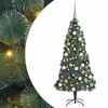 vidaXL Arbre de No&euml;l artificiel pr&eacute;-&eacute;clair&eacute; avec ensemble de boules