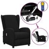 vidaXL Fauteuil de massage Noir Tissu