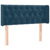 vidaXL T&ecirc;te de lit avec oreilles Bleu fonc&eacute; 93x16x78/88 cm Velours