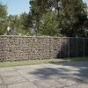 vidaXL Panier gabion avec couvercle 450x100x100 cm fer galvanis&eacute;
