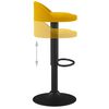 vidaXL Tabourets de bar lot de 2 Jaune Velours