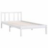 vidaXL Cadre de lit sans matelas blanc bois massif 90x200 cm