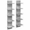 vidaXL &Eacute;tag&egrave;re Murale 2 pcs Gris b&eacute;ton 22 x 15 x 100 cm