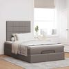vidaXL Cadre de lit ottoman avec matelas taupe 120x200 cm tissu