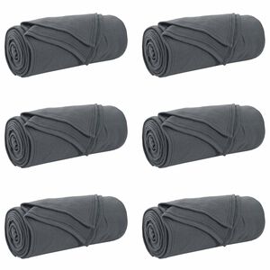 vidaXL Couvertures &agrave; jeter 6 pc Gris fonc&eacute; 240 x 220 cm 4.44 kg