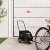 vidaXL Remorque de v&eacute;lo pour animaux de compagnie noir