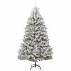 vidaXL Sapin de No&euml;l artificiel Vert et blanc 270 cm PVC et m&eacute;tal