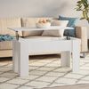 vidaXL Table basse blanc 101x49x52 cm bois d'ing&eacute;nierie