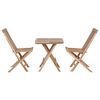 vidaXL Ensemble de bistro pliable 3 pcs Bois de teck solide