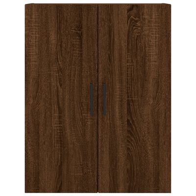 vidaXL Buffet haut Chêne marron 69,5x34x180 cm Bois d'ingénierie