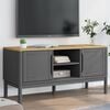 vidaXL Meuble TV FLORO gris 114x43x55 cm bois massif de pin