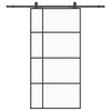 vidaXL Porte coulissante kit de quincaillerie noir 102,5x205 cm