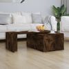 vidaXL Table basse Chêne fumé 150x50x35 cm Bois d'ingénierie