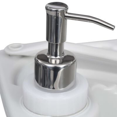 vidaXL Support de lavage des mains de camping portable Gris 20 L