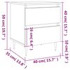 vidaXL Tables de chevet 2 pcs ch&ecirc;ne fum&eacute; 40x35x50 cm bois ing&eacute;nierie
