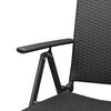 vidaXL Chaises empilables de jardin lot de 2 Résine tressée Noir