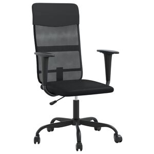 vidaXL Chaise de bureau r&eacute;glable en hauteur noir