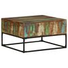 vidaXL Table basse 68x68x41 cm Bois de r&eacute;cup&eacute;ration solide