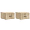 vidaXL Cabinet de chevet mural 2 pc Ch&ecirc;ne Sonoma 34,5 x 33 x 20 cm