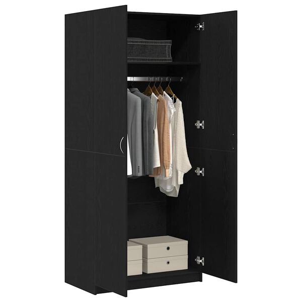 vidaXL Armoire Chêne noir 90 x 52 x 200 cm Bois d'ingénierie